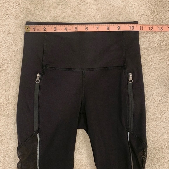 Lululemon High Rise Mesh Crop Black Leggings - Picture 10 of 16